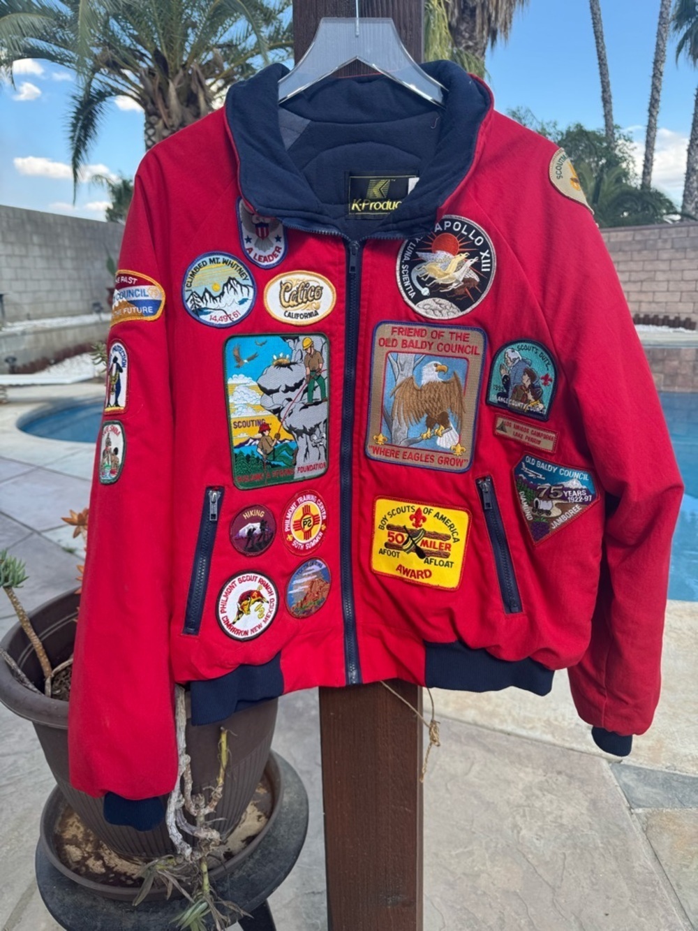 Boy Scouts of America patch bomber jacket SZ Lg